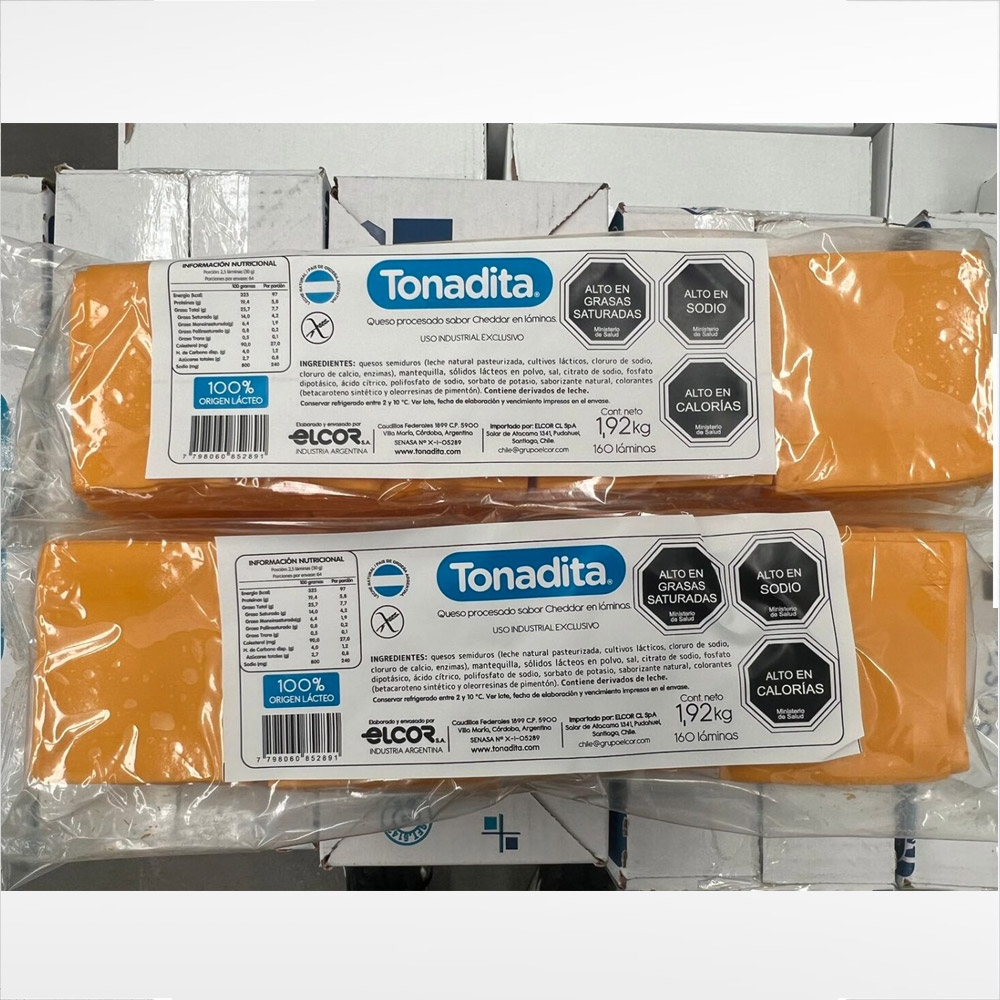 QUESO CHEDDAR LAMINADO (3.84 kg)